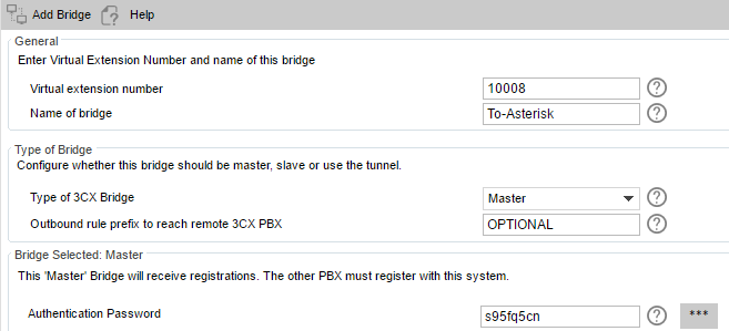 BRIDGING 3CX WITH AN ASTERISK PBX